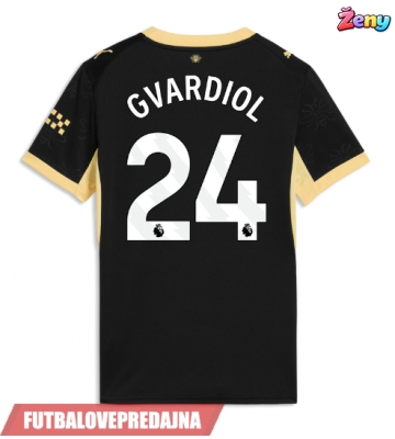 Lacne Ženy Futbalové dres Manchester City Josko Gvardiol #24 2026-27 Krátky Rukáv - Preč